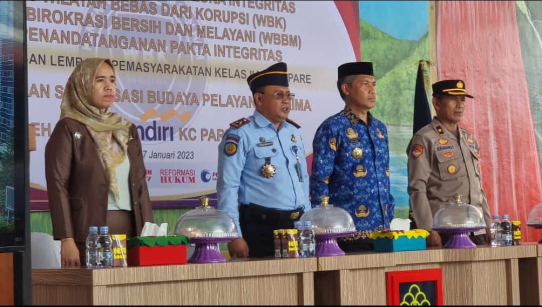 Pemkot Parepare Dukung Lapas Bangun Zona Integritas, Wilayah Bebas Korupsi dan Birokrasi Bersih Melayani